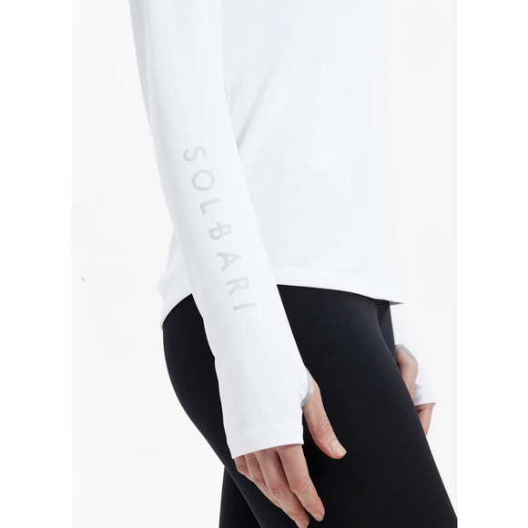 Solbari Long Sleeve Swim Rash Guard Shirt Womens XXL UPF 50+‎ White Comfort - Picture 5 of 16
